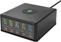 USB Charger Station Multi Port: Desktop 160W Power Fast Charging Hub Wall Block PD 3.0 – 5 Ports with Wireless Pad & Digital Display
