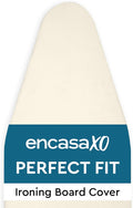 Encasa XO Ironing Board Cover and Pad 54"x15" - 4mm Felt Large Iron Board Cover with Padding - Heat Resistant, Stain-Safe Dye, Non Slip Elastic Bungee Cord Tightening Iron Table Cover Natural