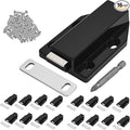 16 Pack Magnetic Push Latch,Heavy Duty Magnetic Touch Latch,for Push to Open Cabinet or Kitchen Drawer, Kitchen Door,on Strong Pop Out (Black - 2.7 inch, 16 Pack)