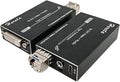 Hereta Mini 4K@60Hz HD DVI Fiber Video Extender DVI to Fiber Converter Optical Transceiver Up to 20km Data Rate up to 10.2Gbps Over Single-Mode with 3.5mm External Stereo Audio