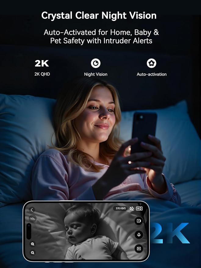 Outinput Indoor Security Camera, 2K WiFi Home Camera - Image 6