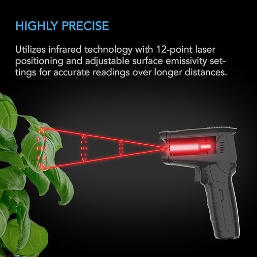 AC Infinity VPD Thermometer, Handheld Environmental Monitor, Captures Leaf VPD and Temperature, Calibrates Smart Controllers, Precision Infrared Range for Plants, Grow Tents, Greenhouses, Terrariums