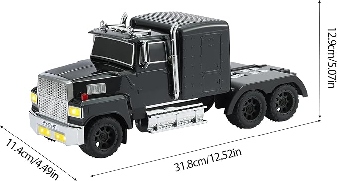 WSTER American Truck Bluetooth Speaker with HD Sound, TWS Pairing, LED Party Light, Operation Panel, Built-in Mic, Portable Car Model Speaker for Parties, Beach, Outdoor Activities (Black)