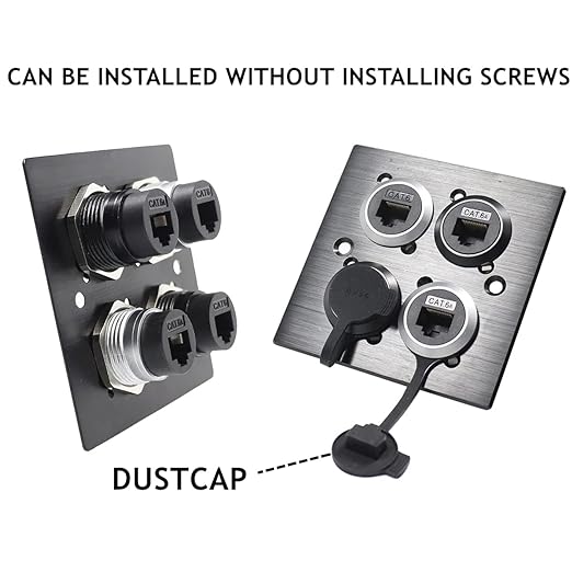 PENGLIN 2Pack RJ45 Shielded Panel Mount Coupler, Ethernet LAN Pass Through - Image 3