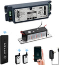 2.4GHz WiFi Access Control 400lb Holding Force Electic Magnetic Door Lock System Kit with Remote and Smartphone app Control, paired with Wireless Slim Push Switch (Electric Strike Lock kit)