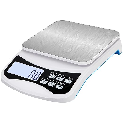 Digital Lab Scale 5000g x 0.1g LCD Display Analytical Balance Jewelry Scale Precision Electronic Scale Scientific Scale 0.1g Accuracy for Laboratory, Kitchen, and Food Measurement (5000g x 0.1g)