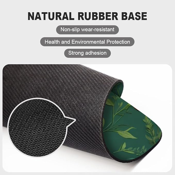 Flower Branch Pattern Cute Square Mouse pad, Texture, Waterproof, Anti Slip Rubber Base, Computer Mouse pad, Laptop Mouse pad