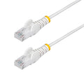 StarTech.com 6in White Slim CAT6 Ethernet Cable, Snagless RJ45, 28AWG Pure Bare by StarTech