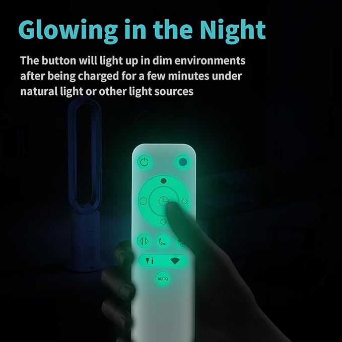 LUNOAOA Upgrade Glowing Remote Control Replacement No Setup for Dyson Fan TP04 DP04 Pure Cool Purifying Fan with Magnetic