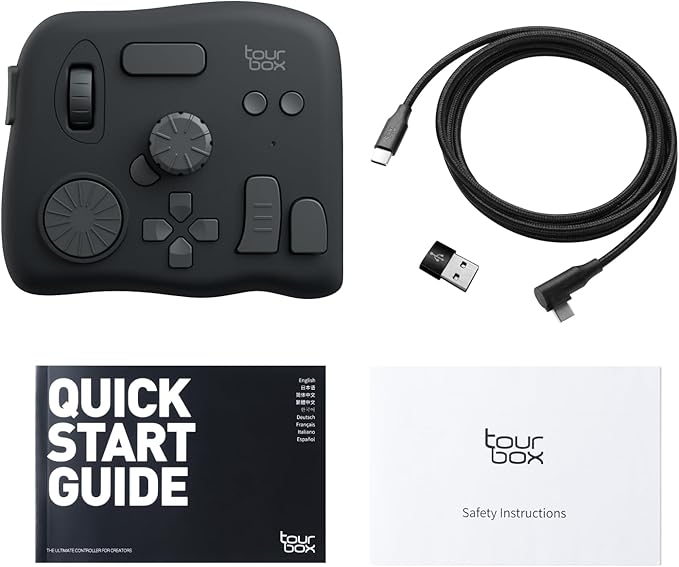TourBox NEO - Customizable Editing Controller, Photo Color Grading Illustration Speed Editor, Intuitive Control Boost Productivity, Programmable Keyboard for Adobe CSP and More, Works with Mac/PC