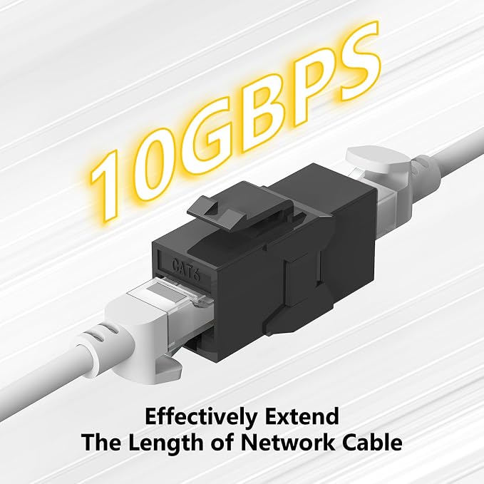 Jadaol UL Listed RJ45 Coupler, 10Gbps Gold-Plated Contacts Pass Through RJ45 - Image 5