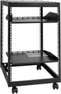 VEVOR 15U Open Frame Server Rack, Free Standing or Wall Mount Network Server by VEVOR