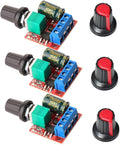 Gebildet 3pcs Mini DC Motor PWM Speed Controller, DC 5V-35V 5A Speed Adjustable Switch Module, 6V 12V 24V Variable Voltage Regulator Dimmer Governor Switching Build with LED Indicator
