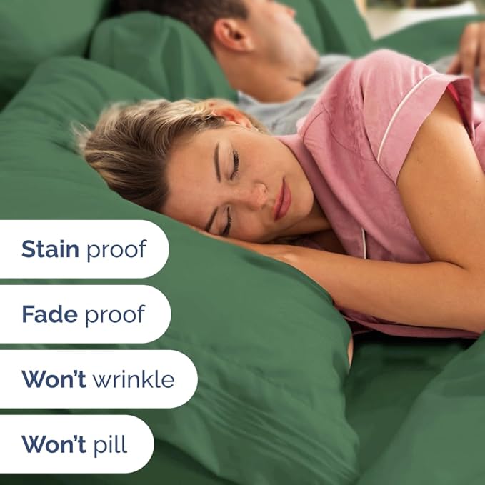 Split Head King Sheet Set – 4 Piece Flex Split Top King Sheets for Adjustable Beds - Fits 14” to 16" Mattress w/ Deep Pockets - Breathable & Cooling - Luxury Bedding and Wrinkle Free - Emerald Green