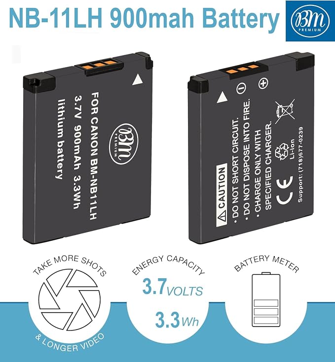 BM 2 NB-11LH Batteries and Charger - Image 2