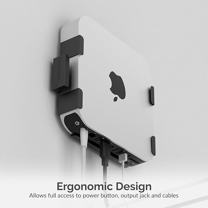 SABRENT Mac mini VESA Mount/Wall Mount/Under Desk Mount [Black] (BK-MABM)