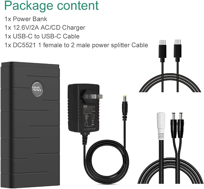 Talentcell 12V 7000mAh Lithium ion Battery Pack, PD 45W USB-C Portable Power - Image 6