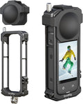SMALLRIG Cage for Insta360 X4, Aluminum Protective Case for Insta 360 X4 with Silicone Lens Cover, Built-in Cold Shoe and 1/4"-20 Anti-Deflection Threaded Hole - 4278