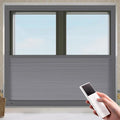 LEXEN Smart Bottom Up Honeycomb Shades - WiFi Enabled Motorized Cellular Blinds Compatible with Alexa/Google Home Easy Install Blackout Honeycomb Blinds with Aluminum Frame Customize Size-Light Grey