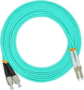 Jeirdus 20Meters 65ft LC to FC Duplex 50/125 10G OM3 Multi-Mode Fiber Optic Cable Jumper Optical Patch Cord LC-FC