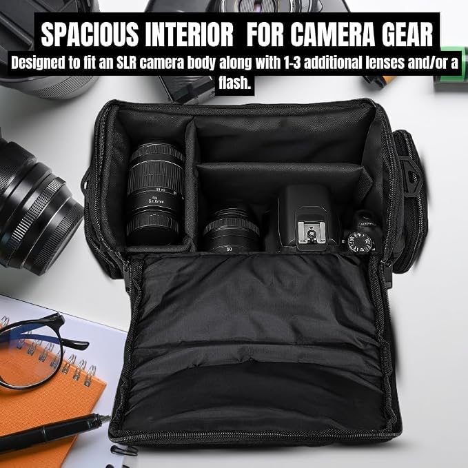 Large Padded Camera Bag with Shoulder Strap – DSLR & Mirrorless Camera Carrying - Image 2