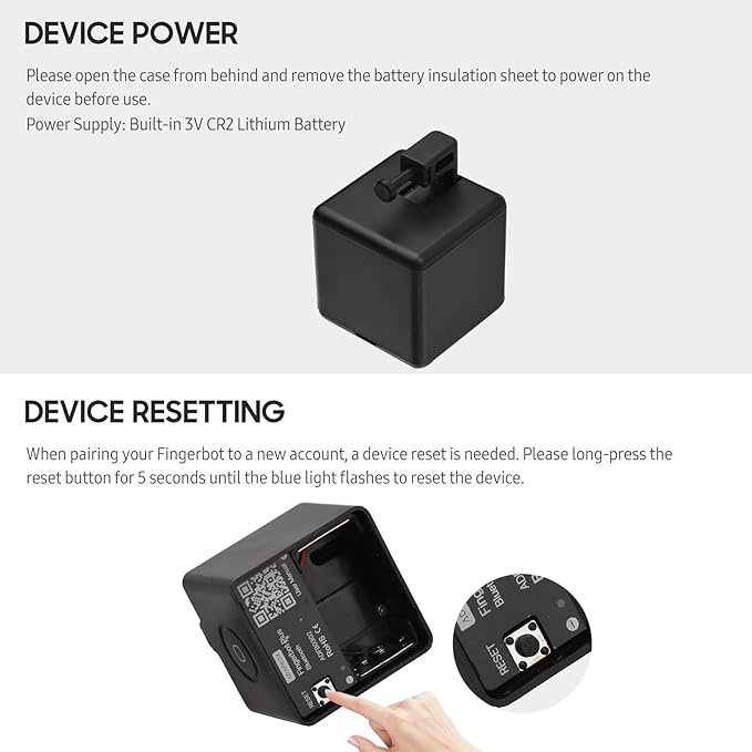 Irfora Mini BT Fingerbot Home Automation Controller with Touch Button APP Control Voice Control Schedule Timer Fingerbot Home Appliances Switch Pusher Smart Controller (BT Gateway Required)