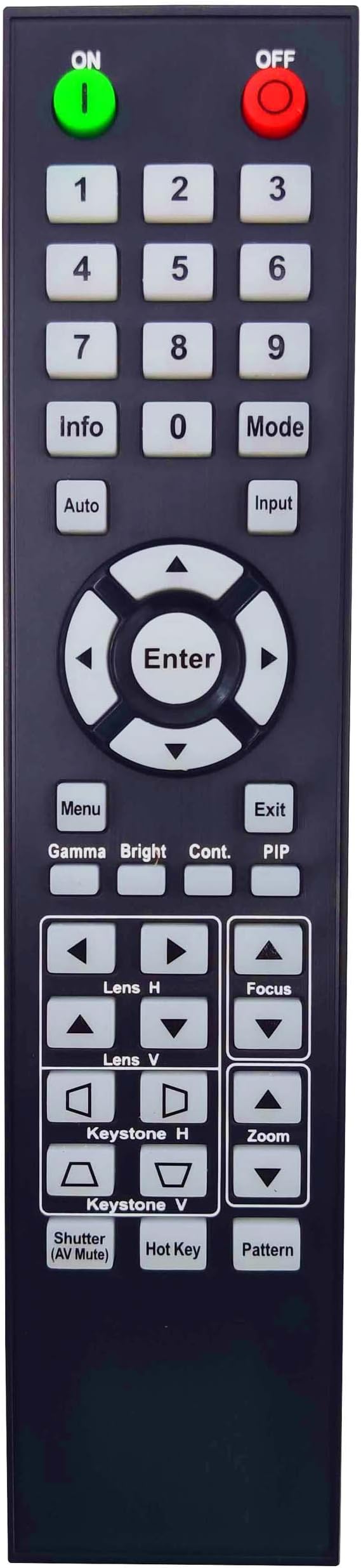 INTECHING BR-3074W Projector Remote Control for Optoma WU1500, ZK1050, ZK750, ZU1050, ZU650+, ZU660, ZU750, ZU850, ZU860