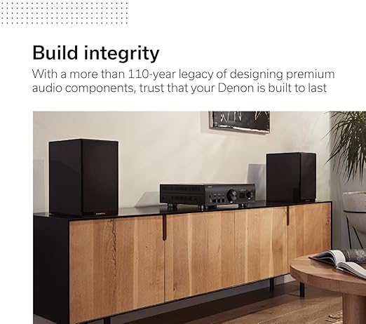 Denon PMA-1700NE Integrated Amplifier (140W x 2), USB-DAC & Phono Equalizer, Analog Mode, High-Current Power Circuit, AL32 Processing Plus, Hi-Res Audio, Black, Home Audio Receivers & Amplifiers