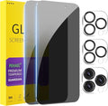 PEHAEL 2+2 Pack for iPhone 15 Pro Privacy Screen Protector by PEHAEL