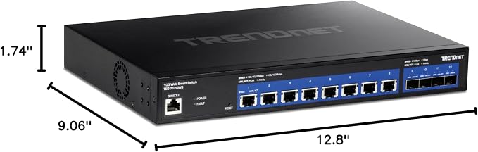 TRENDnet 12-Port 10G Web Smart Switch, TEG-7124WS, 8 x 10G RJ-45 Ports - Image 13