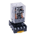 TWTADE/JTX-2C, MK2P-I DPDT Power Relay with Plug-in Terminal Socket Base, AC 24V Coil, 8 Pin 2NO 2NC