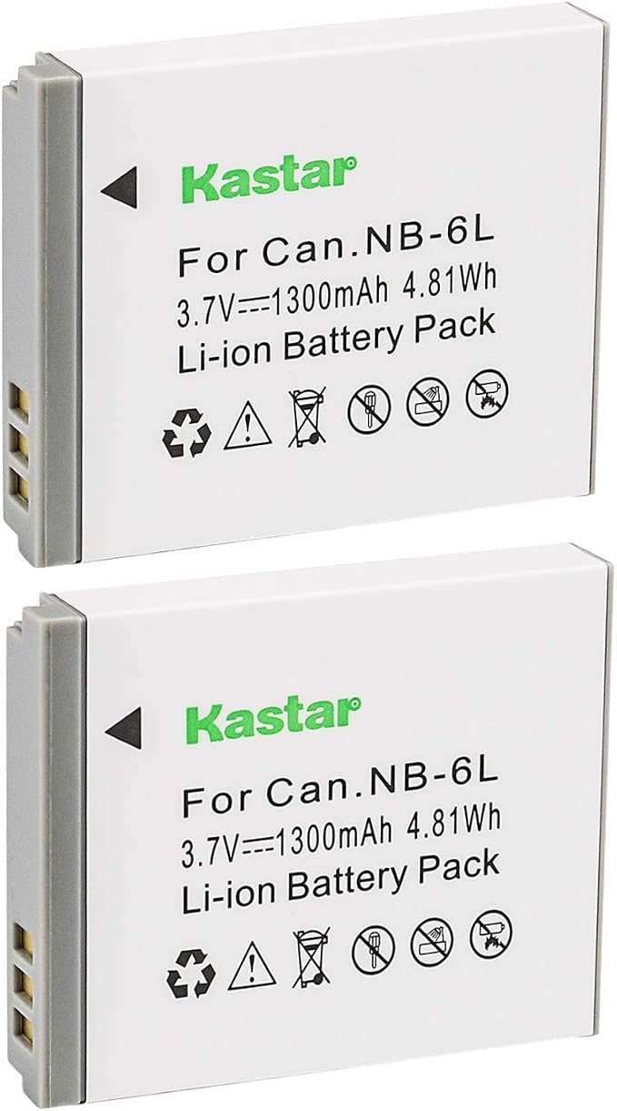 Kastar NB-6L Battery for Canon PowerShot D10, ELPH 500 HS, SX701 HS by Kastar