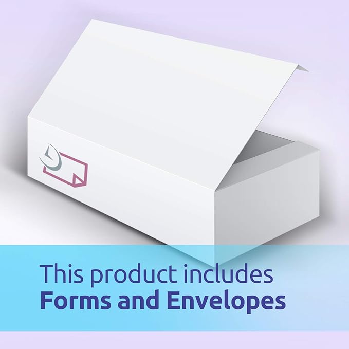 W-2 Forms Blank Paper 4-Up Version"NO Instructions on Back" for Laser and Ink Jet Printer (Forms & Self Seal Envelopes) (100 Sets)