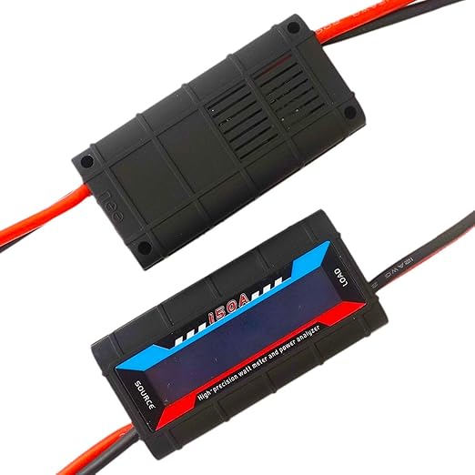 Proshopping 2Pcs 150A RC Watt Meter, DC 0-60V High Precision Power Analyzer, Volt Amp Watt Checker with Digital LCD Screen for Voltage/Current/Power/Charge/Energy Measurement