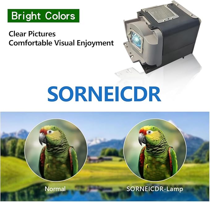 SORNEICDR VLT-XD560LP Replacement Projector Lamp Bulb Compatible with Mitsubishi for XD550U /XD360U-EST /WD385U-EST /WD380U-EST /WD570 Lamp Bulb Replacement with Housing