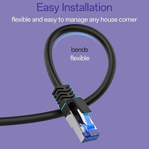 Cat8 Ethernet Cable 50 FT Indoor & Outdoor, Ethernet Cable High Speed 40Gbps - Image 5