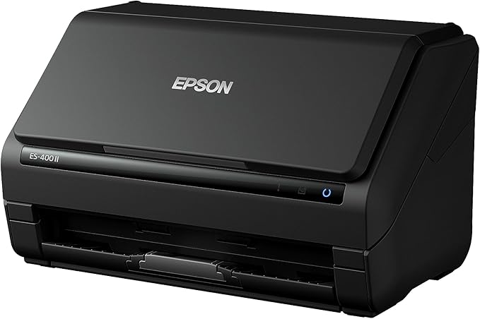 Epson Workforce ES-400 II Color Duplex Desktop Document Scanner for PC and Mac with Auto Doc Feeder (ADF), Image Adjustment Tools