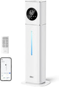 DREO HM735S 11L Smart Humidifier Large Room 700 ft², 100H Cool Mist Air Humidifiers for Bedroom, Top-Fill, Clean Tank Technology, 26dB, Auto Mode, Aroma Box, RGB, Remote & APP Control, Baby, Silver