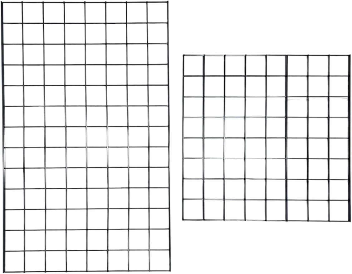 Only Hangers Heavy Duty 2' x 5.5' Gridwall Art Display Panel with EZ Slide-On Grid Legs - No Hardware or Tools Required - No Screws, Nuts, or Washers. (Set of 2)