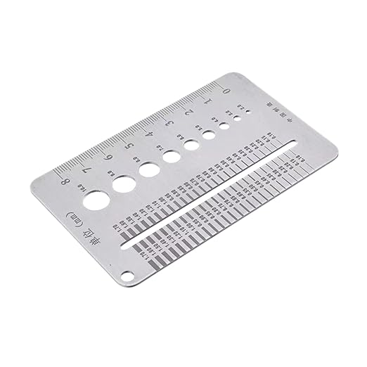 High-Precision Crack Width Gauge, Stainless Steel Precision Scale Home Inspection Crack Measuring Tool for Wall Inspection, Construction Monitoring, Home Maintenance