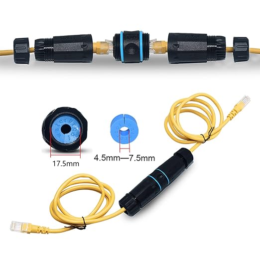 IP68 Waterproof RJ45 Coupler, Shielded Pure Copper Waterproof Ethernet Coupler - Image 2