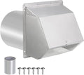8 inch Wall Vent Ccover,Exhaust Vent Hooded Wall Vent with Screen and Damper,Outdoor Wall Exhaust Vent Cap Exterior Air Vent Cover for Kitchen Range Hood HVAC Duct Dryer Ventilation,Stainless Steel
