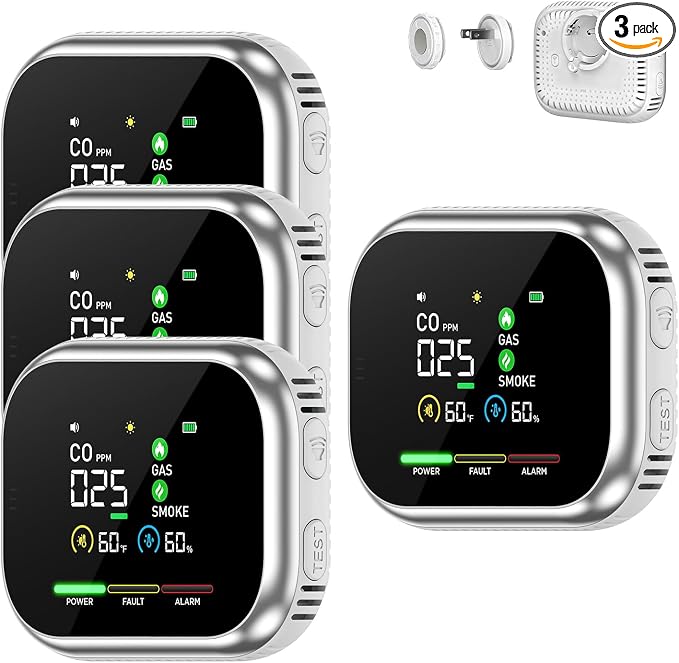 6 in 1 Indoor Air Quality Monitor, Portable Real-Time by WBQHEC