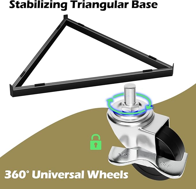 ztysn Grid Wall Panels Display Stand - 22"*66" Triangular Display Racks for Vendor Events with 30 Hooks, Art Display Panels Heavy Duty Floor Standing Movable Retail Display Stand