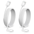90° Downward Angled Cat 6A Ethernet Ultra Slim Cable 25 Feet 2Pack, Flexible by DUTEVOLNS