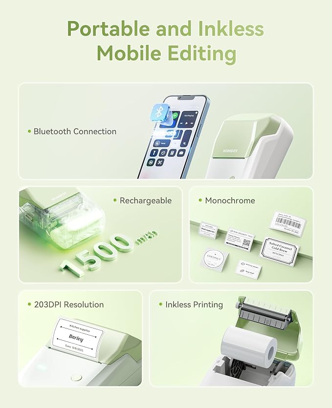 NIIMBOT B1 Label Maker Machine, Thermal Label Printer Easy to Use - Image 6