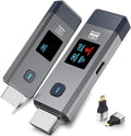 Wireless HDMI Transmitter and Receiver 328ft/100m for 4K Decode Input 1080P Output Plug&Play Portable 2.4G/5.8G for Video and Audio to Monitor from PC/Projector/TV Box, with Display Screen