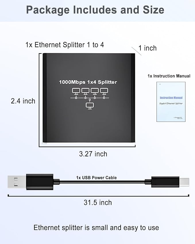 LIEZHUA Ethernet Splitter 1 to 4 - Image 6