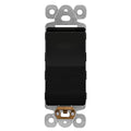LIDER Black Minimalist Decorator Switch, Frameless Light Switch, On/Off Rocker Switch, Single Pole, Residential Grade, 3 Wire,15A 120-277VAC
