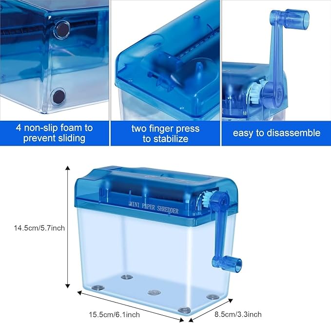 for Mini Hand Shredder - Portable Manual Paper Cutter for Home/Office Use